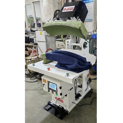 Professionele blazer pak met dubbele mouw elleboog achter naad pers machine stoompers systeem