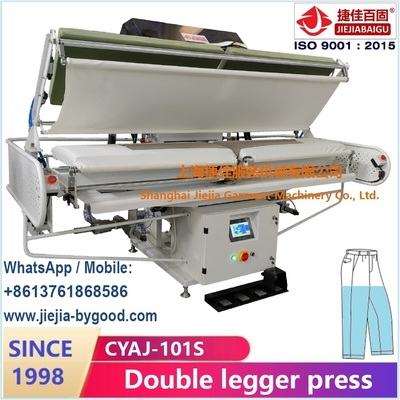 Broek Dubbele Leger Pressing Machine Verticale Press Touch Screen Stretch Frame